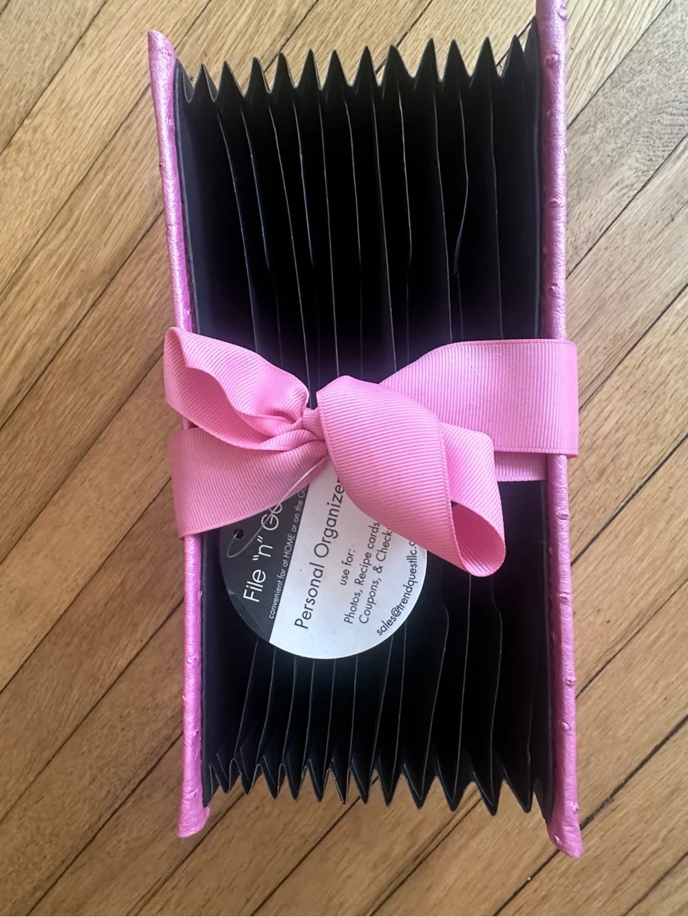Pink Ribbon File Organizer & Desk Set - Pink
